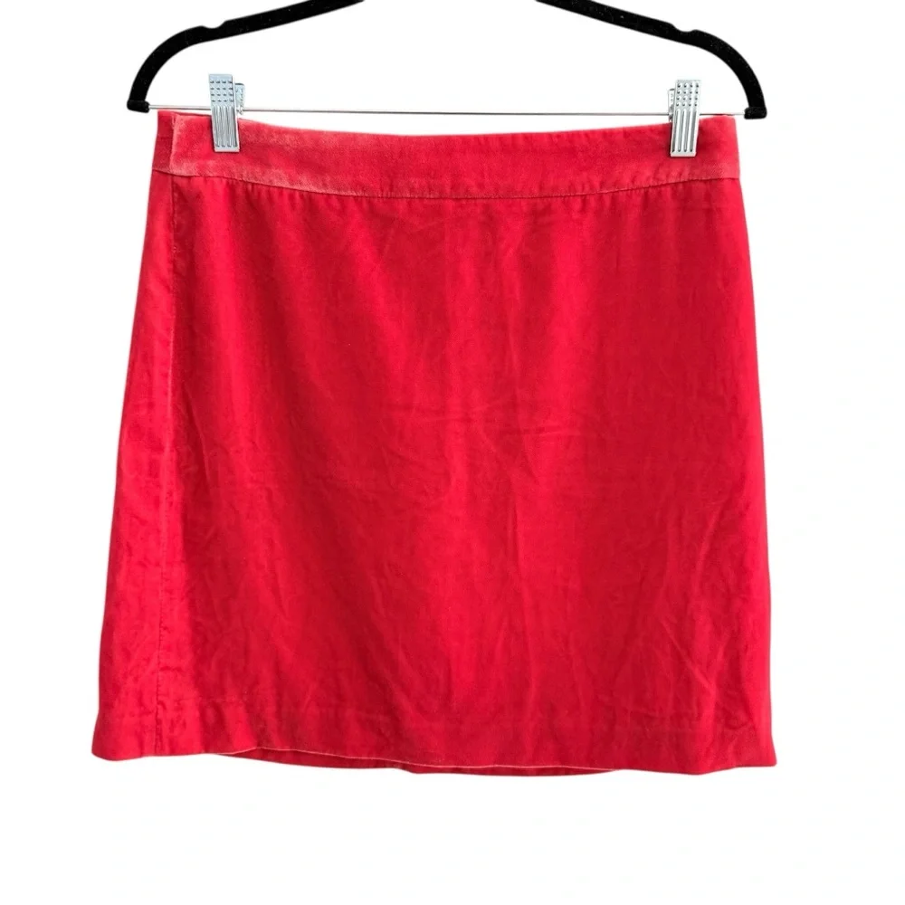 J. Crew Coral Velvet Women’s Mini Skirt Size 4